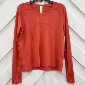 NWT Lululemon Swiftly Tech Long Sleeve Shirt *Race In Desert Red Size 14